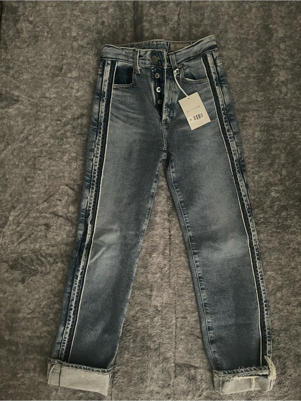 AG Adriano Goldschmied Light Blue Straight-Leg Jeans